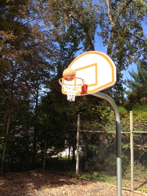 new regulation sized basketball court!